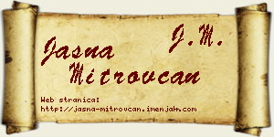 Jasna Mitrovčan vizit kartica